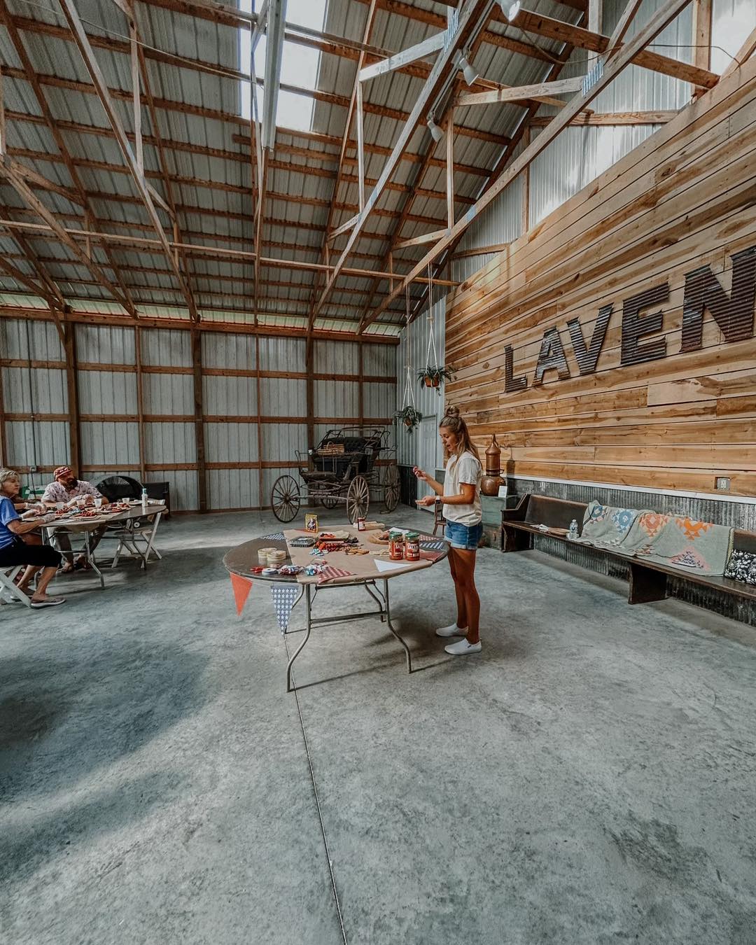 Enjoy shade and a picnic in our Lavender room at the farm!