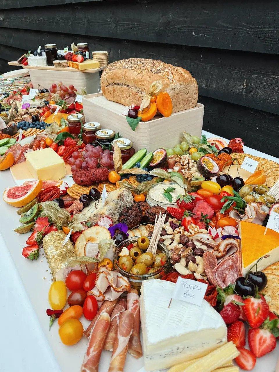 A charcuterie grazing table for you and your guests to enjoy.