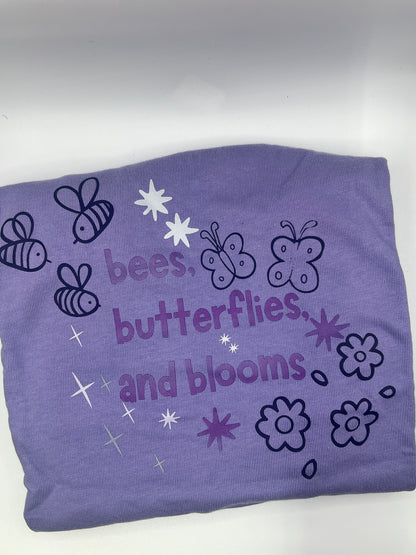 CLEARANCE - YOUTH shirt - Bees Butterflies Blooms
